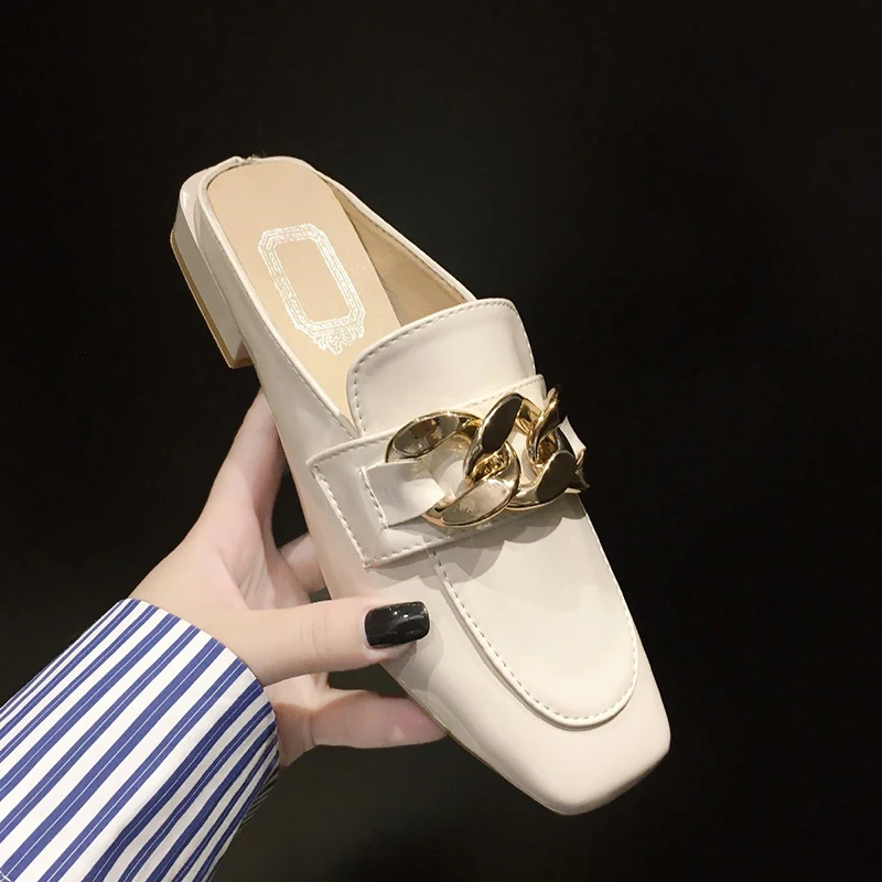 Mules For Women 2021 Cover Toe Flat Shoes Female Shallow Slippers Casual Low Pantofle Slides Square Luxury New Retro Basic PU Fa
Mules For Women 2021 Cover Toe Flat Shoes Female Shallow Slippers Casual Low Pantofle Slides Square Luxury New Retro Basic PU Fa