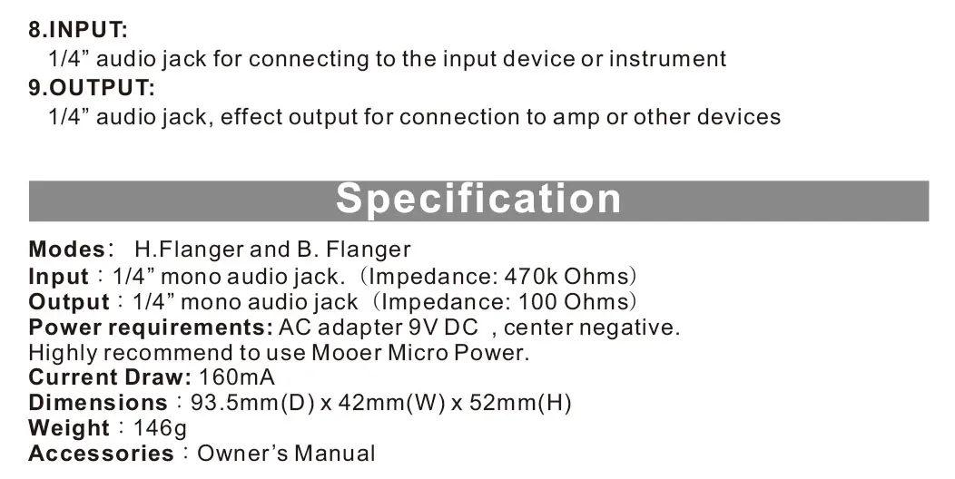 MOOER Jet Engine Digital multi-frequency Flanger Two different Flanger modes Tap Tempo functionality White
MOOER Jet Engine Digital multi-frequency Flanger Two different Flanger modes Tap Tempo functionality White