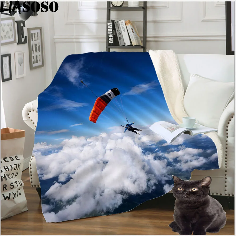 LIASOSO Skydiving 3D Print Luxury Blanket Sports Excitement Paragliding Glider Bedding Set Home Decor Paraglider Sherpa Quilt
LIASOSO Skydiving 3D Print Luxury Blanket Sports Excitement Paragliding Glider Bedding Set Home Decor Paraglider Sherpa Quilt