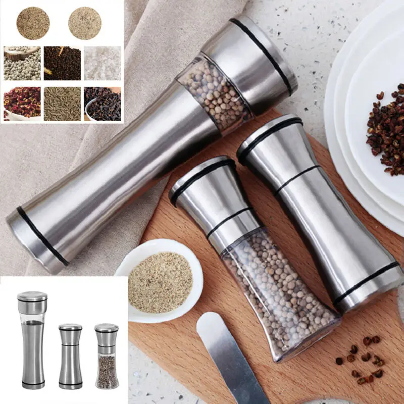 Stainless Steel Muller Manual Pepper Salt Spice Mill Grinder Kitchen Tools Mills
Stainless Steel Muller Manual Pepper Salt Spice Mill Grinder Kitchen Tools Mills