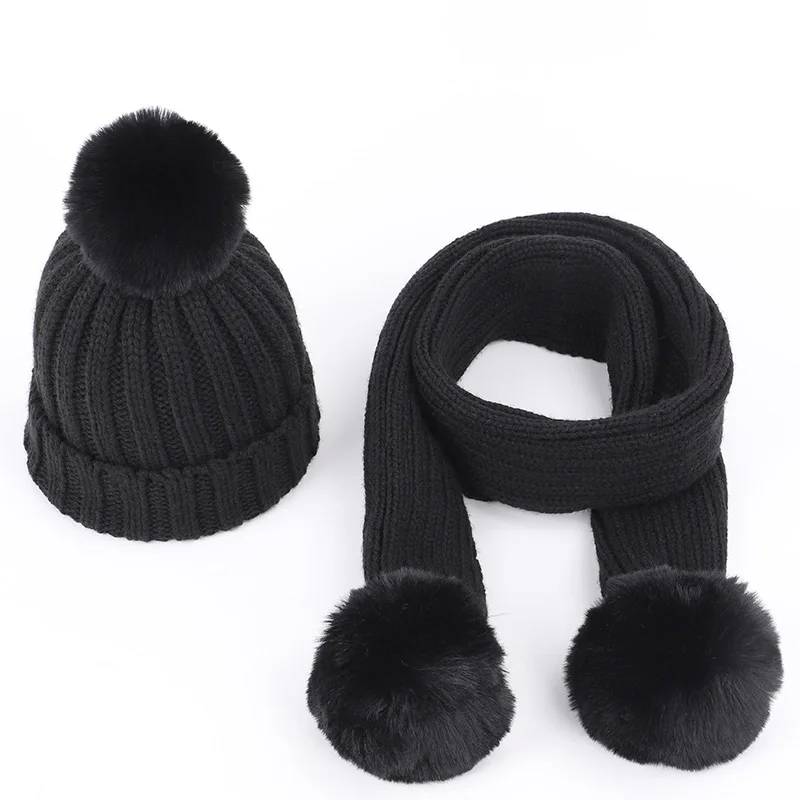 2019 New Fashion Children's Knit Beanies Hat Scarf 2 Pieces Set Winter Boy Girl Soft Cap Scarves Solid Color pompom Baby Kids
2019 New Fashion Children's Knit Beanies Hat Scarf 2 Pieces Set Winter Boy Girl Soft Cap Scarves Solid Color pompom Baby Kids