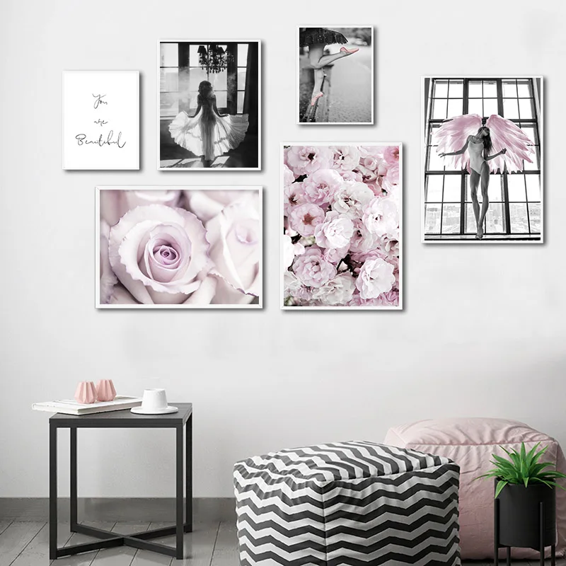 Pink Rose Flower Angel Wing Picture Scandinavian Fashion Poster Nordic Print Wall Art Canvas Painting Modern Living Room Decor
Pink Rose Flower Angel Wing Picture Scandinavian Fashion Poster Nordic Print Wall Art Canvas Painting Modern Living Room Decor