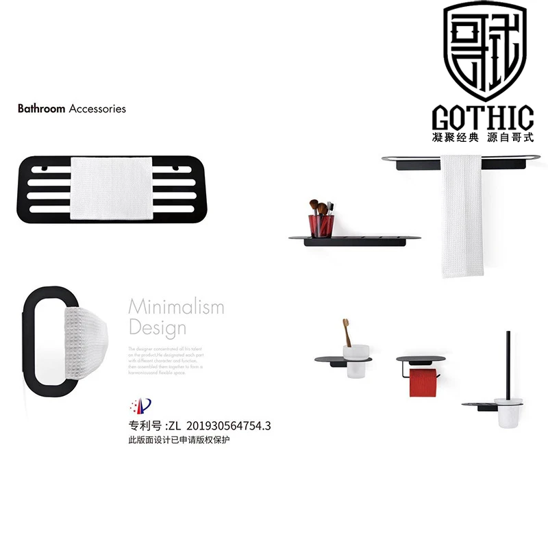 Bathroom Accessories Black Gold Gun Gray European Style Wall-Mounted Bath Towel Rack Suite Bathroom Facilities Hardware Pendant
Bathroom Accessories Black Gold Gun Gray European Style Wall-Mounted Bath Towel Rack Suite Bathroom Facilities Hardware Pendant