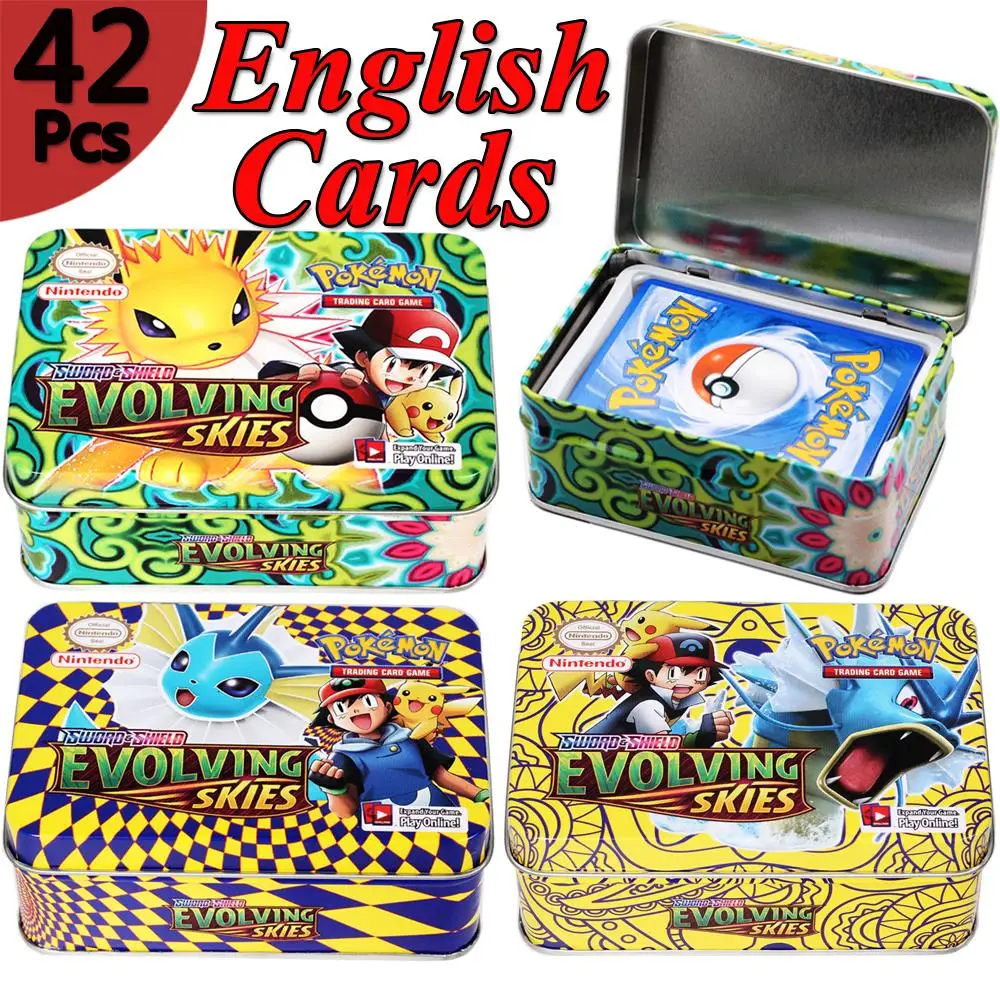 Карты Pokemon 42/54 шт./компл., железная коробка TAKARA TOMY, боевые игры, хобби, коллекционные предметы, коллекционная игра, искусственная кожа для дете...
Карты Pokemon 42/54 шт./компл., железная коробка TAKARA TOMY, боевые игры, хобби, коллекционные предметы, коллекционная игра, искусственная кожа для дете...