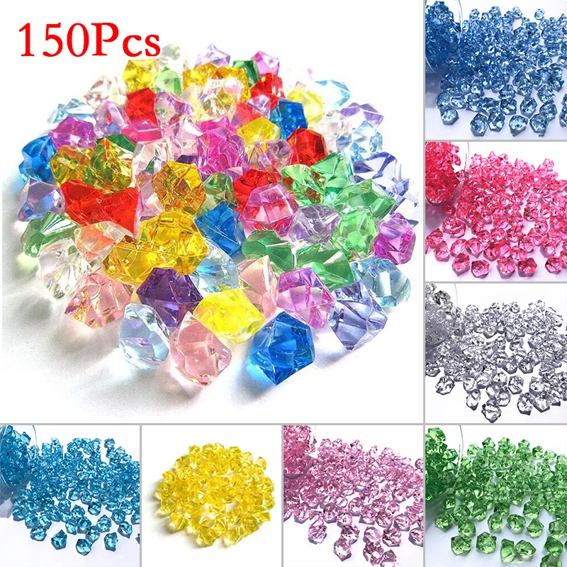 150pcs/package Mixed Color Acrylic Crystal Transparent Gem Stone Ice Rocks Vase Plant Hydroponic Fish Tank Home Wedding Decor
150pcs/package Mixed Color Acrylic Crystal Transparent Gem Stone Ice Rocks Vase Plant Hydroponic Fish Tank Home Wedding Decor