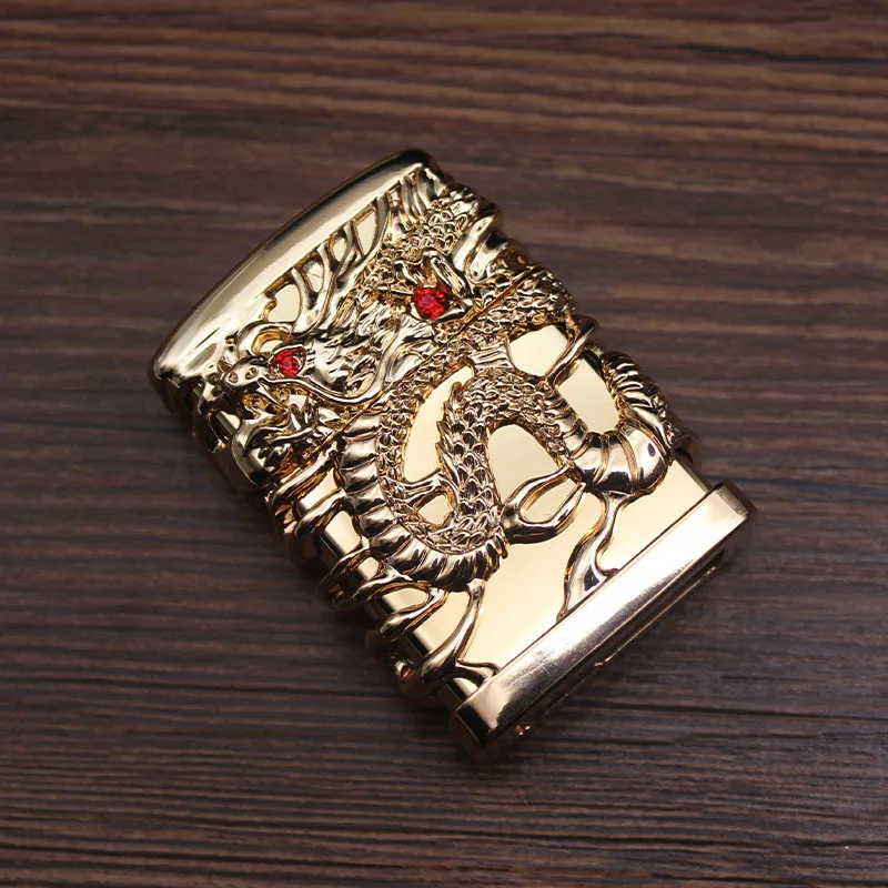 Chief leader kerosene lighter windproof hollow armor dragon add pure copper personalized high end gift
Chief leader kerosene lighter windproof hollow armor dragon add pure copper personalized high end gift