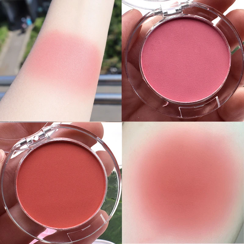 

Milk Tea Blush Peach Pallete 6 Colors Face Mineral Pigment Cheek Blusher Powder Makeup Professional Contour Shadow Pink Blusher