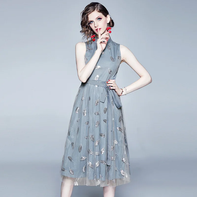 High Quality 2020 Summer Dress Lace Sexy Dress Party Elegant Sequined Embroidery Women Dress Vestidos Sequin Dress
High Quality 2020 Summer Dress Lace Sexy Dress Party Elegant Sequined Embroidery Women Dress Vestidos Sequin Dress