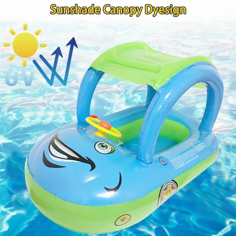 Baby Swim Ring Sunshade Steering Wheel Floating Kids Seat Inflatable Swimming Boat Circle Car Shape Toys Water Pool Tube Float 
Baby Swim Ring Sunshade Steering Wheel Floating Kids Seat Inflatable Swimming Boat Circle Car Shape Toys Water Pool Tube Float