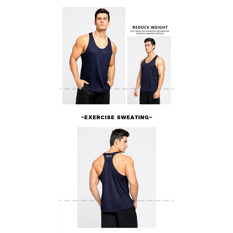New Mens Sleeveless Jacket Fitness Gym Clothing Compression Shirt Cropped Running Vest Sports Jerseys Quick-drying T-shirts -40
New Mens Sleeveless Jacket Fitness Gym Clothing Compression Shirt Cropped Running Vest Sports Jerseys Quick-drying T-shirts -40