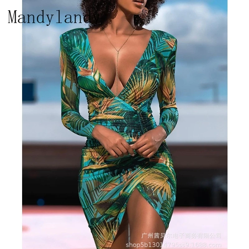 Mandylandy, Осеннее сексуальное облегающее Плиссированное Платье с V-образным вырезом и длинным рукавом, женское Повседневное платье с принтом и...
Mandylandy, Осеннее сексуальное облегающее Плиссированное Платье с V-образным вырезом и длинным рукавом, женское Повседневное платье с принтом и...