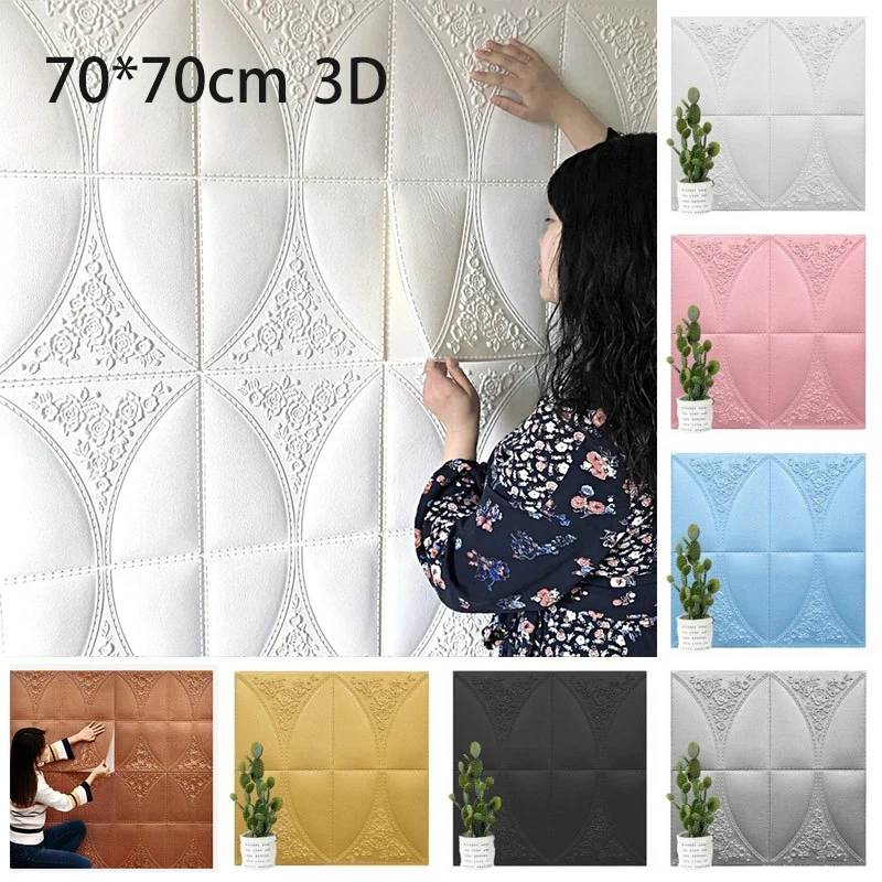 3D Pattern Self-adhesive Embossed Foam Wall Sticker 70*70cm Waterproof Wallpaper for Home TV Background Living Room Decoration
3D Pattern Self-adhesive Embossed Foam Wall Sticker 70*70cm Waterproof Wallpaper for Home TV Background Living Room Decoration