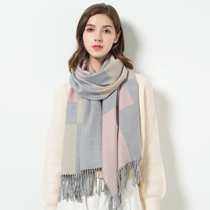 Women Autumn Winter Scarves 2021 Imitation Cashmere Wraps and Shawls Plaid Neckerchief with Tassels Warm Color Soft Touch Scarf
Women Autumn Winter Scarves 2021 Imitation Cashmere Wraps and Shawls Plaid Neckerchief with Tassels Warm Color Soft Touch Scarf