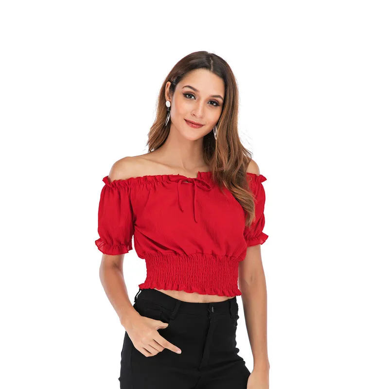 Small Sexy One-Word Collar Off-Tthe-Shoulder Short HanFeng 2020 Summer New Short-Sleeved 100-Match Solid Color Top Women's Shirt
Small Sexy One-Word Collar Off-Tthe-Shoulder Short HanFeng 2020 Summer New Short-Sleeved 100-Match Solid Color Top Women's Shirt