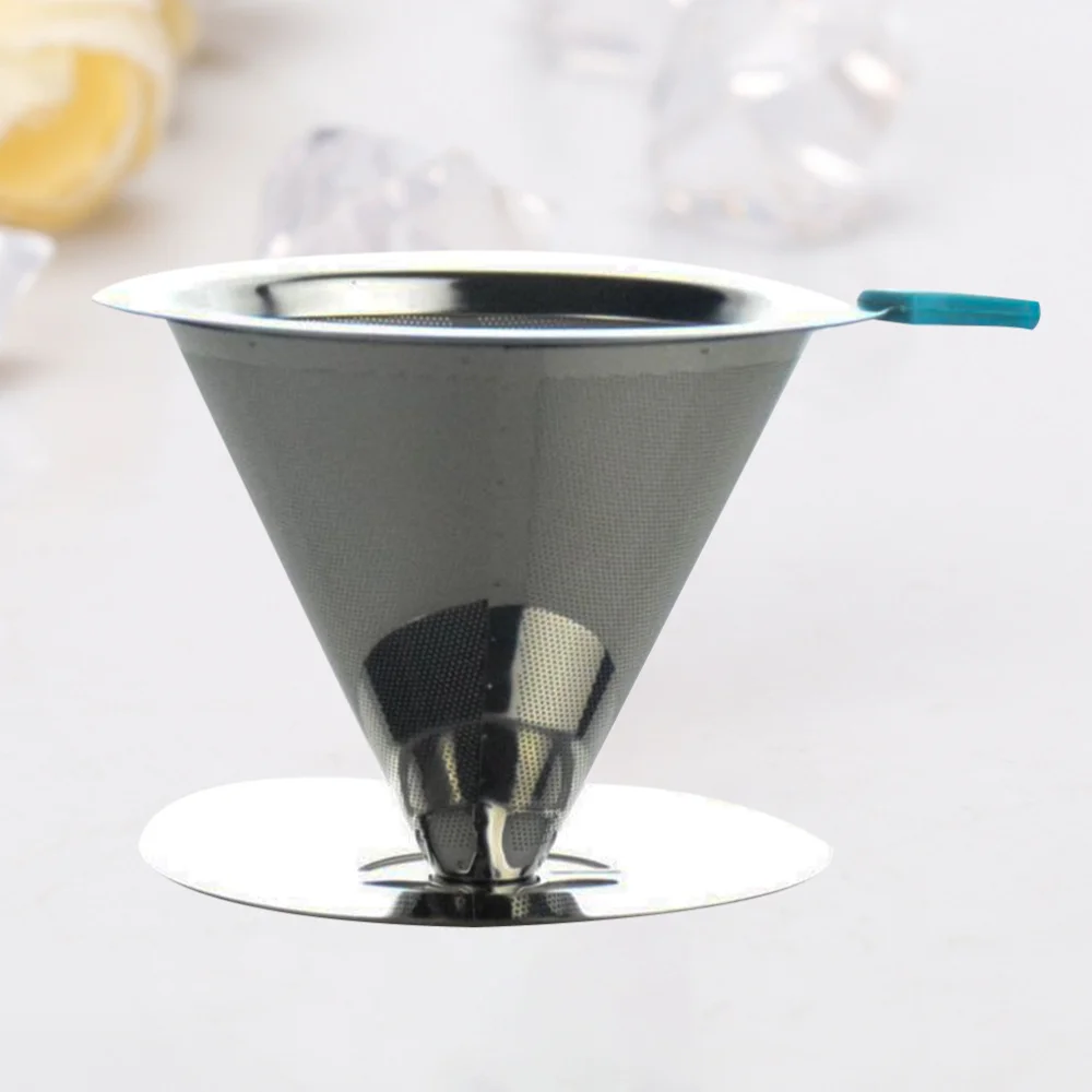 Stainless Steel Coffee Filter Practical Coffee Dripper V60 Coffee Funnel with Base Silver (1-2 Cups)
Stainless Steel Coffee Filter Practical Coffee Dripper V60 Coffee Funnel with Base Silver (1-2 Cups)