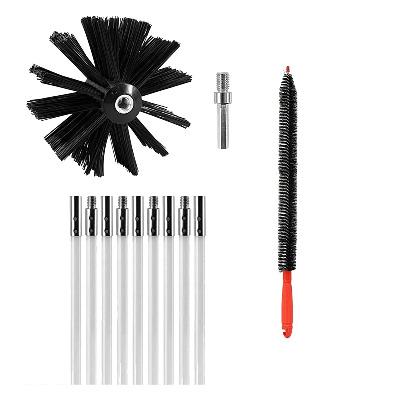 Dryer Vent Cleaner Brush Kit,18Ft Flexible Chimney Cleaning Brush Kit,Fireplace Chimney Brushes Cleaner,Lint Remover
Dryer Vent Cleaner Brush Kit,18Ft Flexible Chimney Cleaning Brush Kit,Fireplace Chimney Brushes Cleaner,Lint Remover