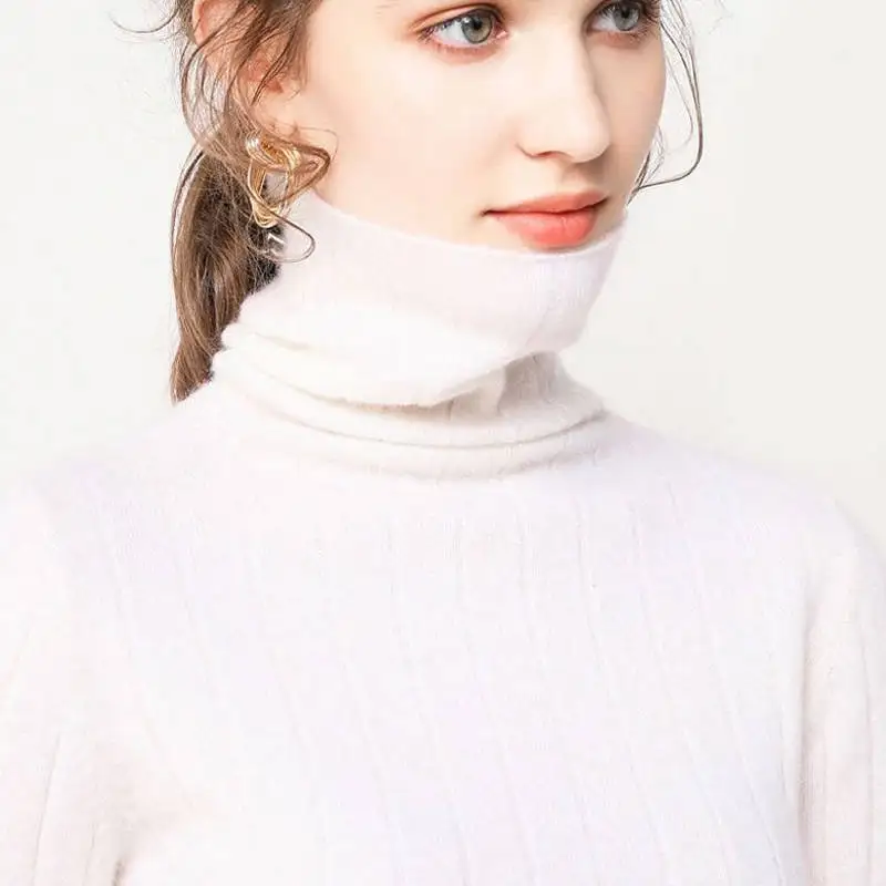 Solid Color Slim Bottoming Sweater Korean Turtleneck Sweater Knitted Pullovers Winter Clothes Women Warm Cashmere Sweater
Solid Color Slim Bottoming Sweater Korean Turtleneck Sweater Knitted Pullovers Winter Clothes Women Warm Cashmere Sweater