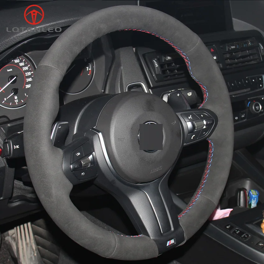 LQTENLEO Black Suede Car Steering Wheel Cover For BMW (M Sport) 1 Series F20 F21 M135i M140i M235i M240i X1 F48 X2 F39 X3 F25
LQTENLEO Black Suede Car Steering Wheel Cover For BMW (M Sport) 1 Series F20 F21 M135i M140i M235i M240i X1 F48 X2 F39 X3 F25