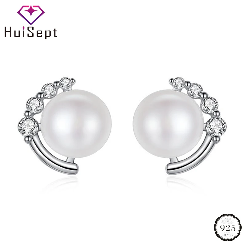 HuiSept Trendy Pearl Earrings 925 Silver Jewelry Cubic Zircon Stud Earrings for Women Wedding Party Gifts Ornaments Wholesale
HuiSept Trendy Pearl Earrings 925 Silver Jewelry Cubic Zircon Stud Earrings for Women Wedding Party Gifts Ornaments Wholesale