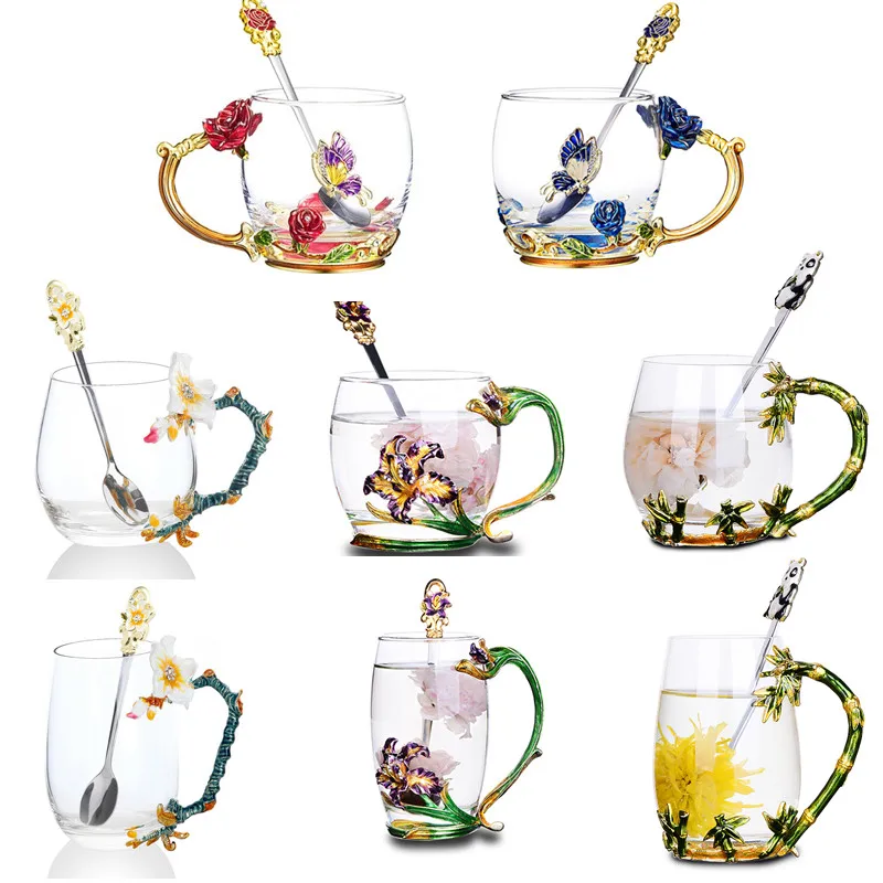 Color Enamel Glass Coffee Mugs Tea Cups With Spoon Heat Resistant Water Home Office Drinkware Lovers Gift
Color Enamel Glass Coffee Mugs Tea Cups With Spoon Heat Resistant Water Home Office Drinkware Lovers Gift
