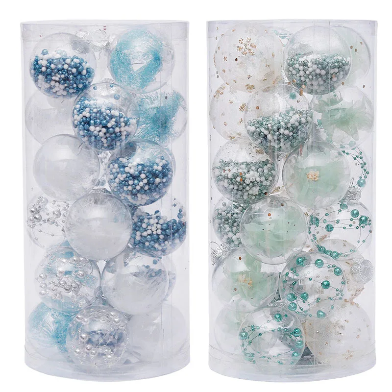 24Pcs Mesh Transparent 6CM Plastic Balls Ornament Christmas Hanging balls 2021christmas decorations for Christmas tree pendant
24Pcs Mesh Transparent 6CM Plastic Balls Ornament Christmas Hanging balls 2021christmas decorations for Christmas tree pendant
