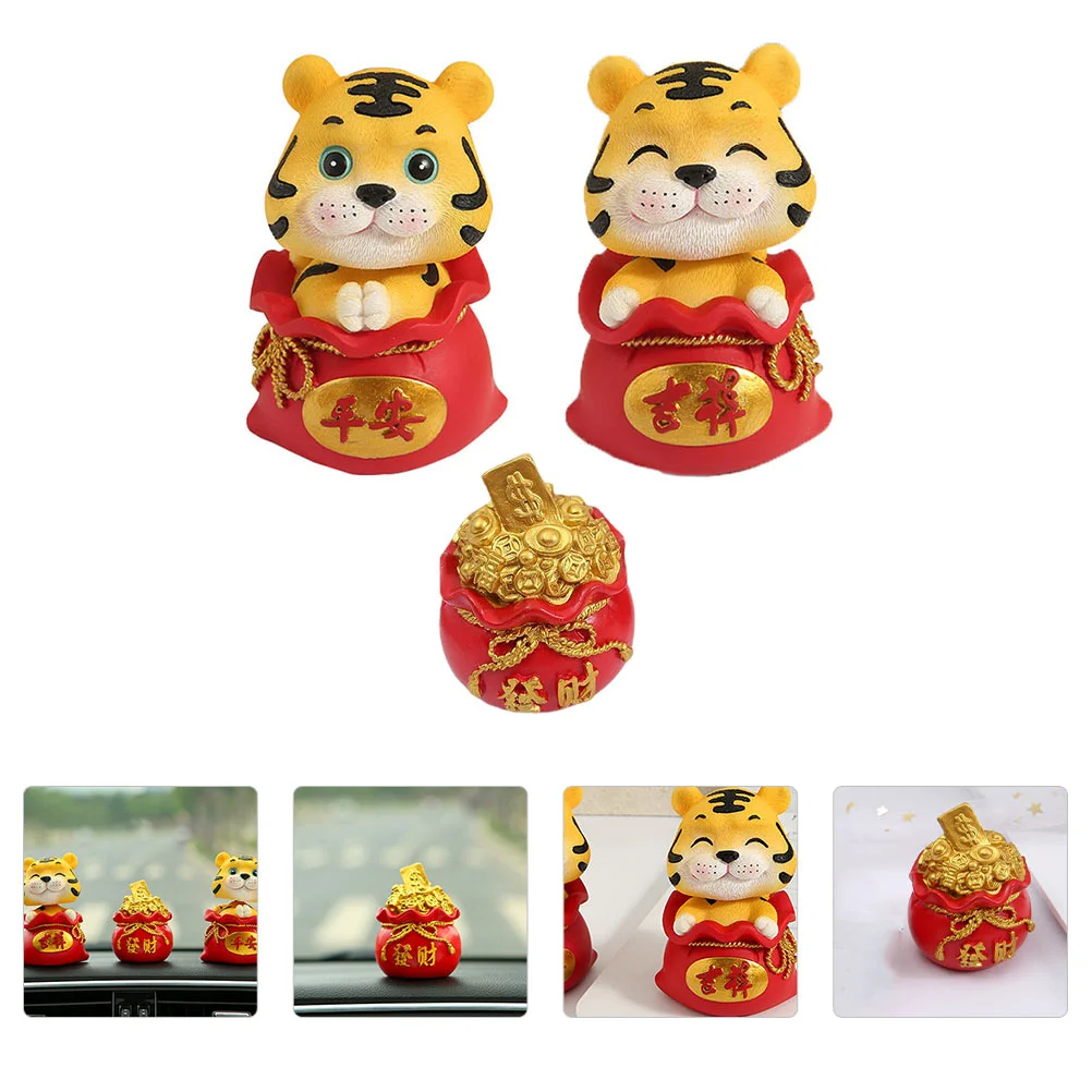 3PCS Tiger Year Resin Tiger Ornament Creative Money Bag Tiger Decor Car Decor
3PCS Tiger Year Resin Tiger Ornament Creative Money Bag Tiger Decor Car Decor