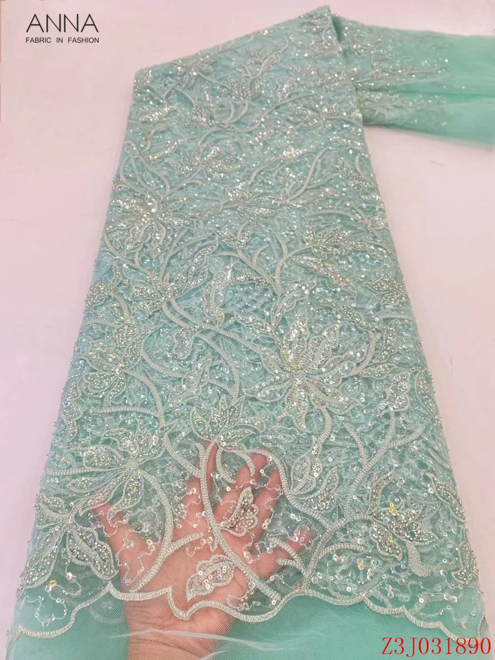 Anna african aqua green handmade beaded lace nigerian tulle fabric embroidered with sequins 5 yards/pcs french net laces fabrics
Anna african aqua green handmade beaded lace nigerian tulle fabric embroidered with sequins 5 yards/pcs french net laces fabrics