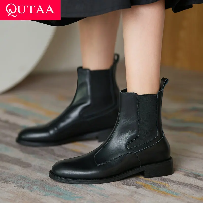 QUTAA/2022 г. Элегантные ботильоны без шнуровки качественная удобная женская обувь из коровьей кожи повседневные полусапожки с круглым носком р...
QUTAA/2022 г. Элегантные ботильоны без шнуровки качественная удобная женская обувь из коровьей кожи повседневные полусапожки с круглым носком р...