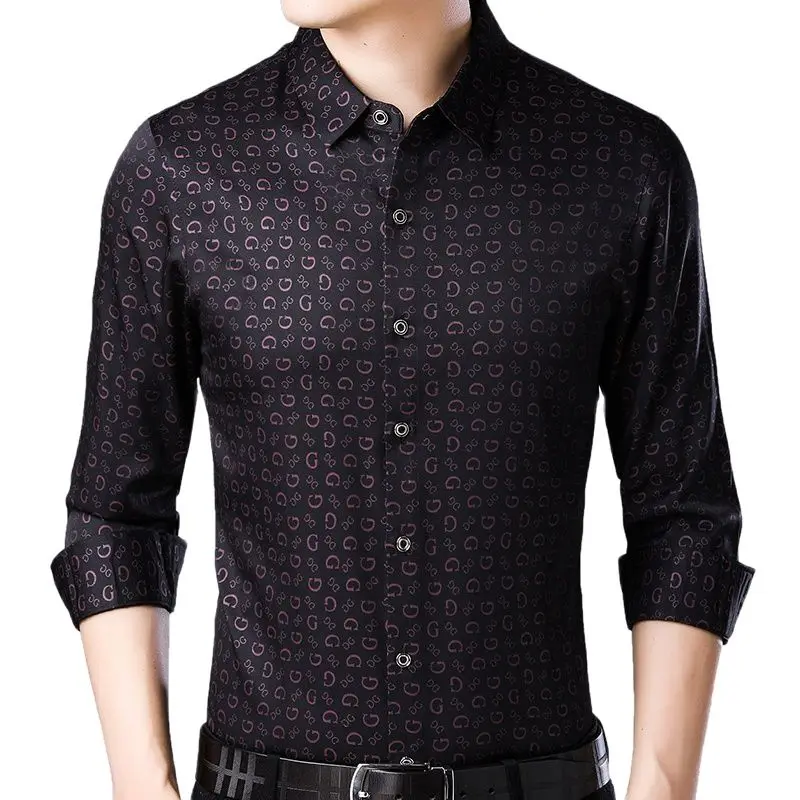 2021 Brand Casual Spring Luxury Letter Long Sleeve Slim Fit Men Shirt Streetwear Social Dress Shirts Mens Fashions Jersey 2304
2021 Brand Casual Spring Luxury Letter Long Sleeve Slim Fit Men Shirt Streetwear Social Dress Shirts Mens Fashions Jersey 2304