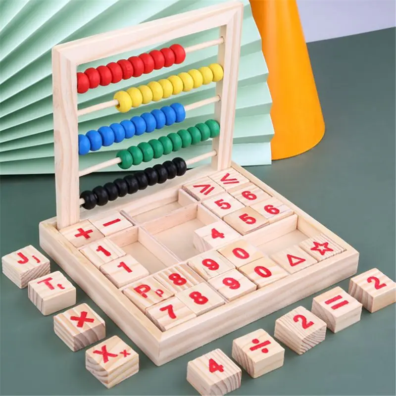 Wooden Abacus Children Kids Counting Number Maths Learning Toy