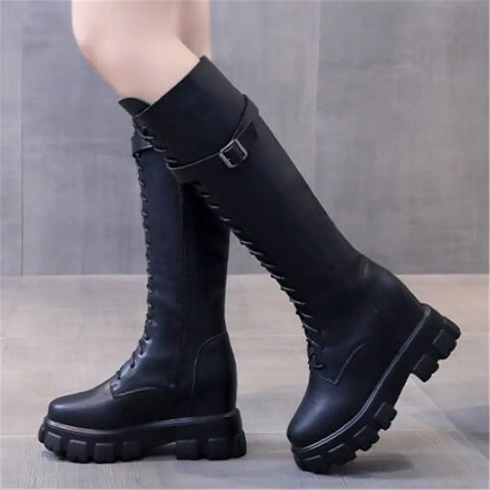 Winter Knee High Boots For Women Black Long Platform Heels Fashion Keep Warm Fur Leather Shoes Female Plush Motorcycle Booties
Winter Knee High Boots For Women Black Long Platform Heels Fashion Keep Warm Fur Leather Shoes Female Plush Motorcycle Booties