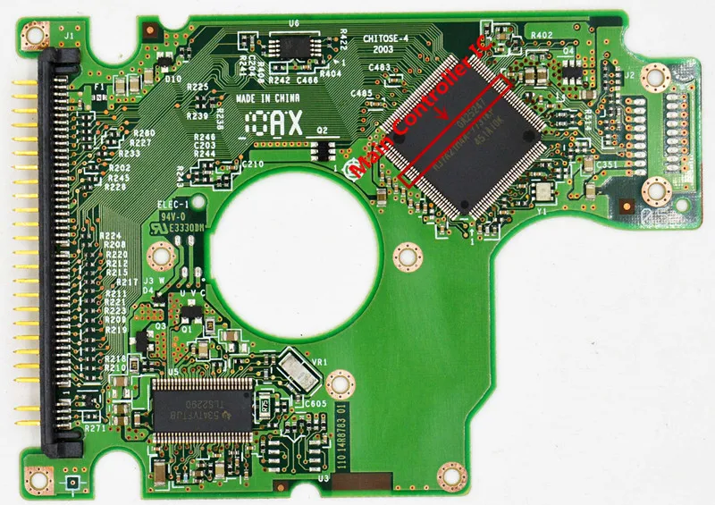 Hitachi HDD PCB 320 14R8783 01 , 110 14R8783 01 / IC: 14R9182 / 21R4256 / HTS424020M9AT00
Hitachi HDD PCB 320 14R8783 01 , 110 14R8783 01 / IC: 14R9182 / 21R4256 / HTS424020M9AT00