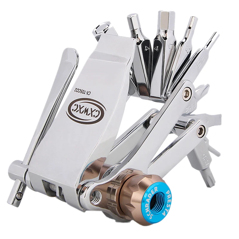 CXWXC 16 in 1 Multi Bike Repair Tool Kit Bicycle Tools Sets Multifunctional Folding Multitools for MTB Road Bike
CXWXC 16 in 1 Multi Bike Repair Tool Kit Bicycle Tools Sets Multifunctional Folding Multitools for MTB Road Bike