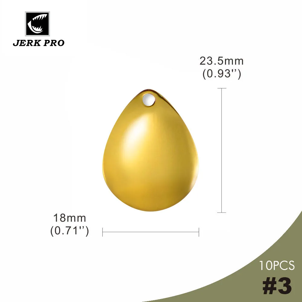 JERK PRO 10PCS Size 3 Gold Plating Smooth Steel Colorado Spinner Blades Fishing Lures Spinnerbait Accessories Angler’s Component
JERK PRO 10PCS Size 3 Gold Plating Smooth Steel Colorado Spinner Blades Fishing Lures Spinnerbait Accessories Angler’s Component