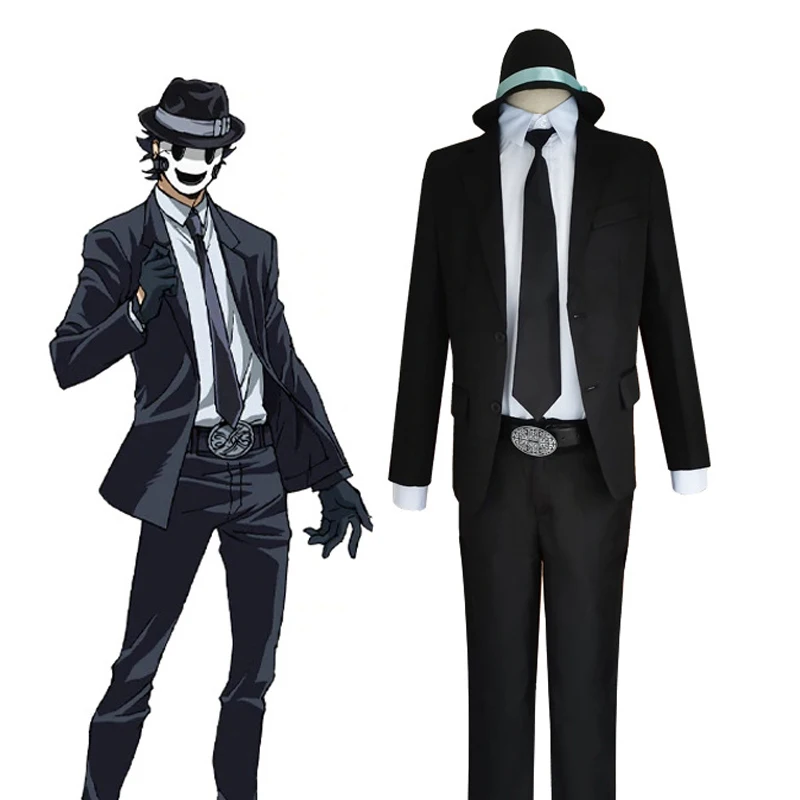 Anime High Rise Invasion Sniper Mask Cosplay Costume Men Women Black Uniform Full Set Shinpan Men Costume Halloween Party Suit
Anime High Rise Invasion Sniper Mask Cosplay Costume Men Women Black Uniform Full Set Shinpan Men Costume Halloween Party Suit