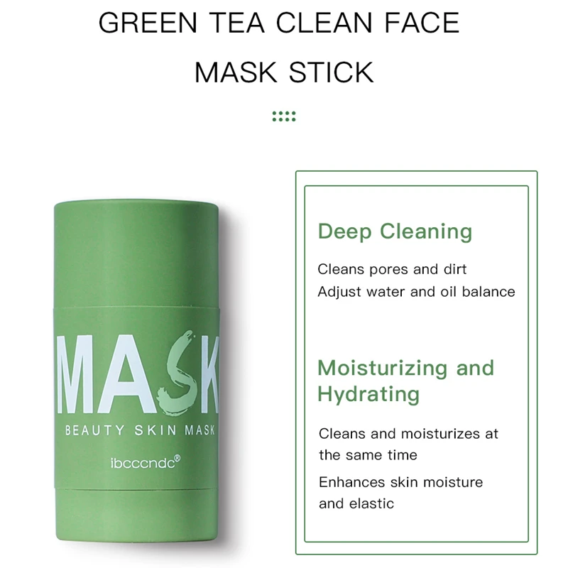 40 г Зелёный чай Чистый маска для красоты лица увлажнение кожи палочка угрей