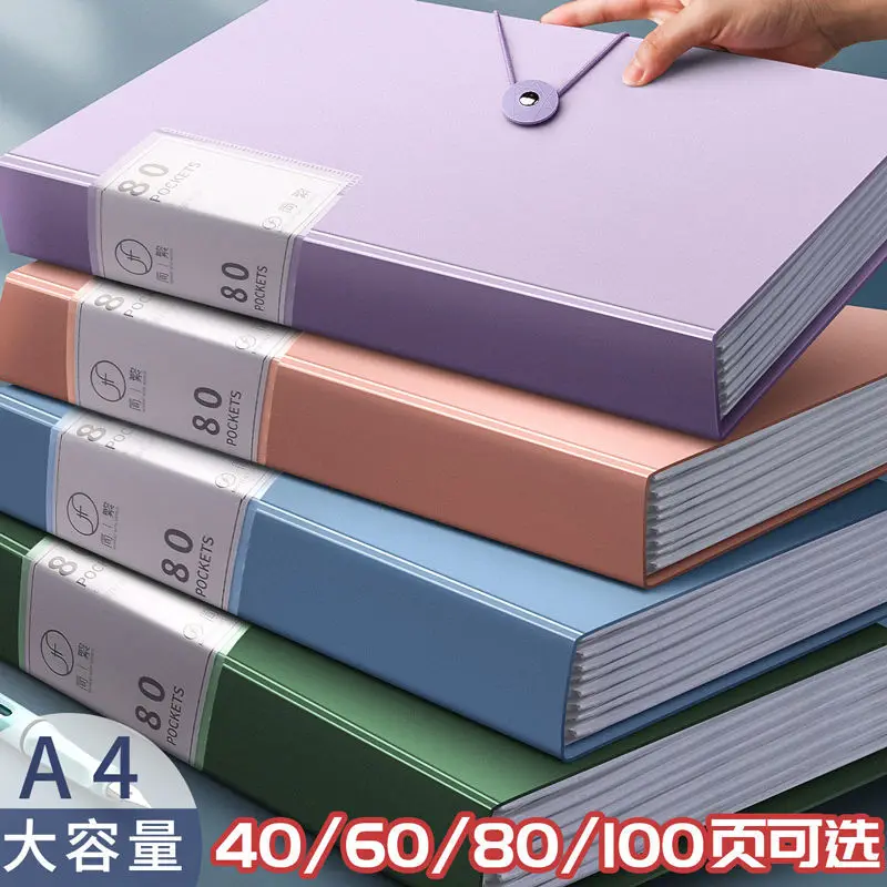 2021 New A4 File Bag 60 80 100 Pages Data Book Large Capacity Files Folder Information Booklet Stationery Office School Supplies
2021 New A4 File Bag 60 80 100 Pages Data Book Large Capacity Files Folder Information Booklet Stationery Office School Supplies