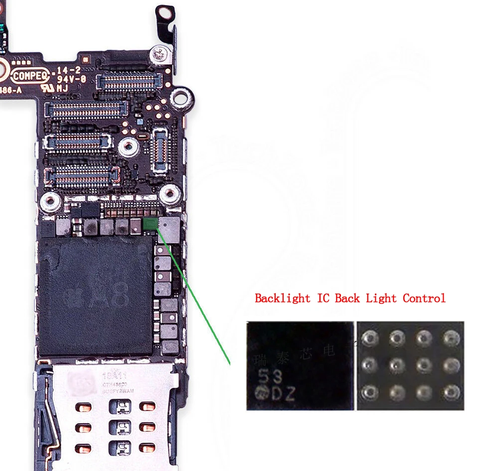 Новый U1502 & U1580 подсветка IC задняя управления 12 Pin для iPhone 6 и Plus 5 5C 5S|Платы мобильных