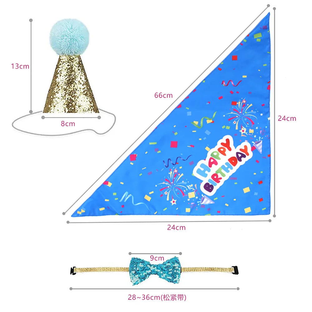 Dog Bandana Bibs with Shining Hat for Pet Birthday Doggie Scarf Neckerchief Pet Cat Puppies Birthday Letter Card Pet Accessories
Dog Bandana Bibs with Shining Hat for Pet Birthday Doggie Scarf Neckerchief Pet Cat Puppies Birthday Letter Card Pet Accessories