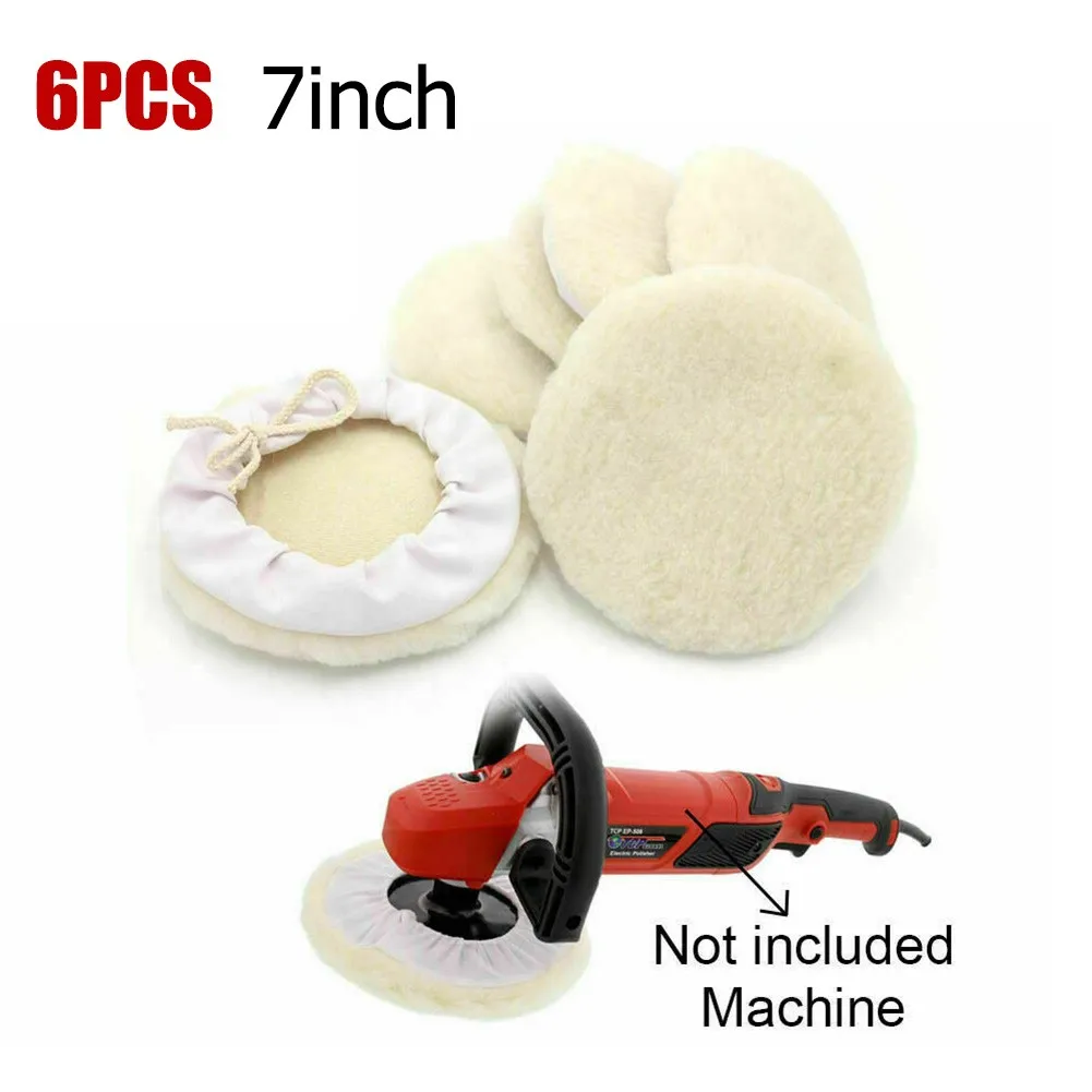 6Pcs/set 7inch Car Lambs Wool Polishing Pad Buffing Wheel Waxing Disc For Car Paint Care Polisher Buffer
6Pcs/set 7inch Car Lambs Wool Polishing Pad Buffing Wheel Waxing Disc For Car Paint Care Polisher Buffer
