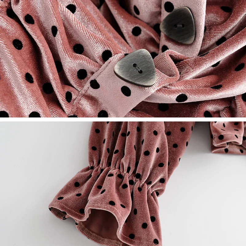 Vintage Velvet Woemn Crop tops Fashoin Square collar Female Blouse Ruffle sleeve Polka dot Tops 2019 Spring Autumn INKEO 9T042
Vintage Velvet Woemn Crop tops Fashoin Square collar Female Blouse Ruffle sleeve Polka dot Tops 2019 Spring Autumn INKEO 9T042