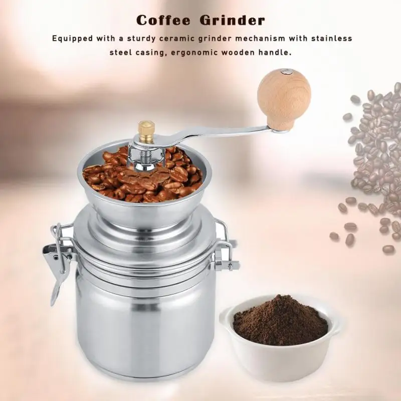 Manual Coffee Grinder Stainless Steel Adjustable Ceramic Spice Nuts salt pepper Grinding Mill Hand Tool Sliver
Manual Coffee Grinder Stainless Steel Adjustable Ceramic Spice Nuts salt pepper Grinding Mill Hand Tool Sliver