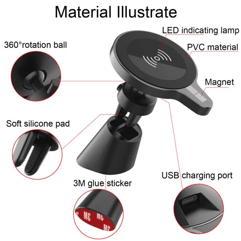 15W Qi Wireless Car Charger Magnetic Phone Holder Fast Wireless Charging Charger For IPhone 12 Samsung For Xiaomi Car Mount New
15W Qi Wireless Car Charger Magnetic Phone Holder Fast Wireless Charging Charger For IPhone 12 Samsung For Xiaomi Car Mount New