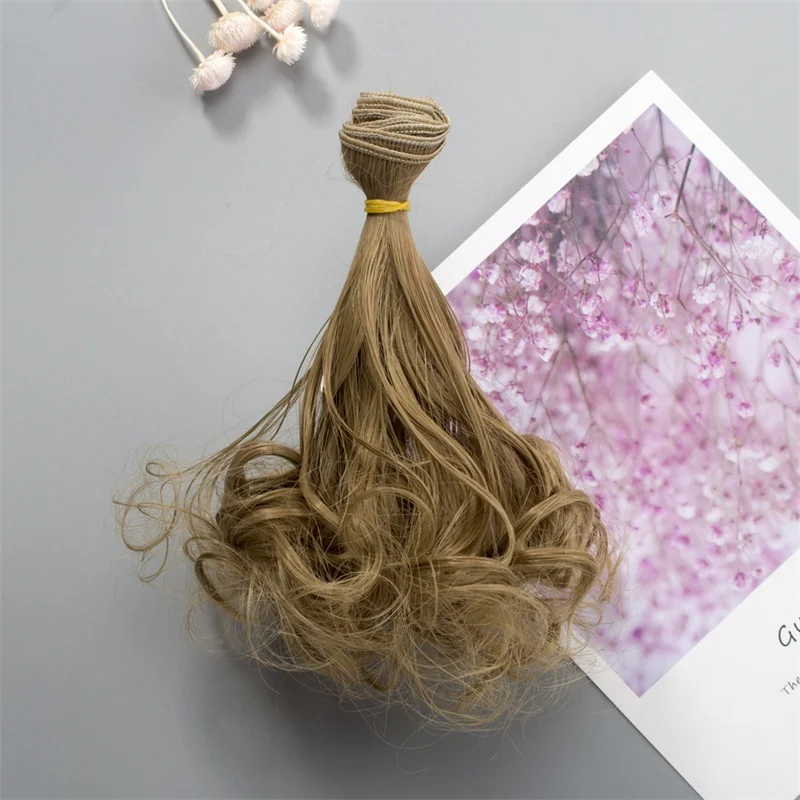 15*100 см волосы для кукол BJD SD кудрявые наращивания всех трессы DIY парики из