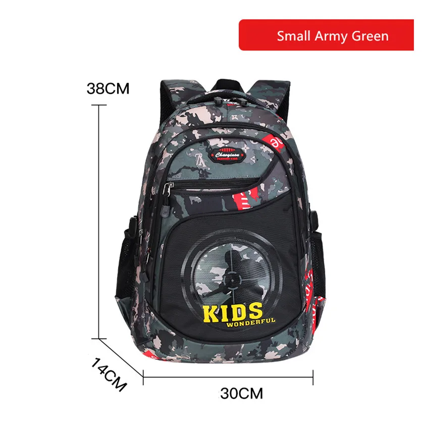 Fengdong primary school bags for boys waterproof bookbag camouflage backpack kids satchel student boy | Багаж и сумки