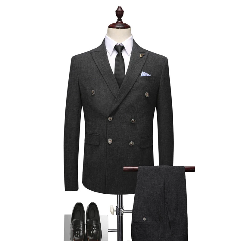 Latest Coat Pant Designs Double Breasted Men Suit Slim Fit Fashion Wedding Suits for Men Prom Groom Tuxedo Jacket with Pants Set
Latest Coat Pant Designs Double Breasted Men Suit Slim Fit Fashion Wedding Suits for Men Prom Groom Tuxedo Jacket with Pants Set