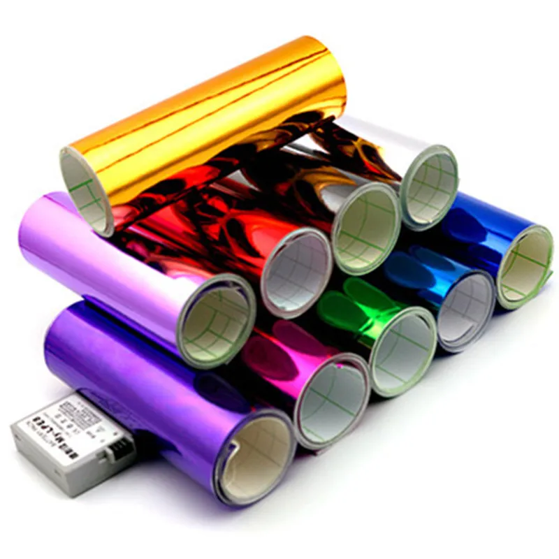 Revestimiento de vinilo plateado para coche, película de cambio de Color, espejo cromado, envoltura, electroplaca
Revestimiento de vinilo plateado para coche, película de cambio de Color, espejo cromado, envoltura, electroplaca