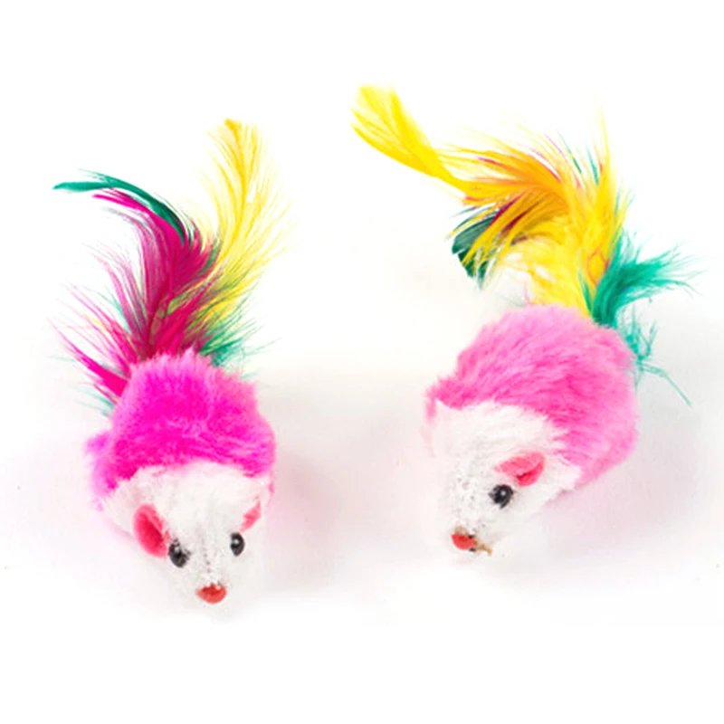 Cute Mini Cat Toys Soft Fleece False Mouse Colorful Feather Funny Playing Training Toys For Cats Kitten Puppy Pet Supplies
Cute Mini Cat Toys Soft Fleece False Mouse Colorful Feather Funny Playing Training Toys For Cats Kitten Puppy Pet Supplies