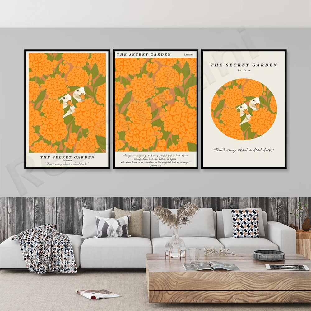 Orange Lantana Flowers Quotes Printable Wall Art, Duck Animal Art, Flower Art Printed Canvas Canvas Decoration Home Poster
Orange Lantana Flowers Quotes Printable Wall Art, Duck Animal Art, Flower Art Printed Canvas Canvas Decoration Home Poster