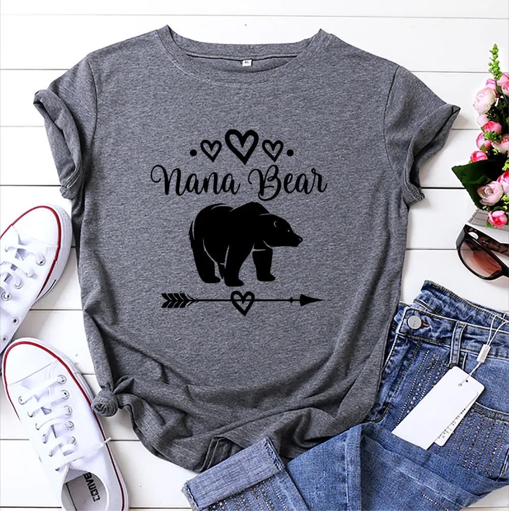 Women's T-shirt S-5XL Mama Bear Cartoons Print Women's Tops 100% Cotton 2021 Summer Women Clothing O-neck Short Sleeve T-shirt
Women's T-shirt S-5XL Mama Bear Cartoons Print Women's Tops 100% Cotton 2021 Summer Women Clothing O-neck Short Sleeve T-shirt
